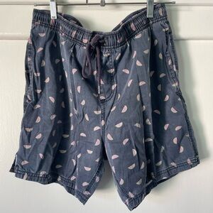 Watermelon Print Men's Swim Board Shorts